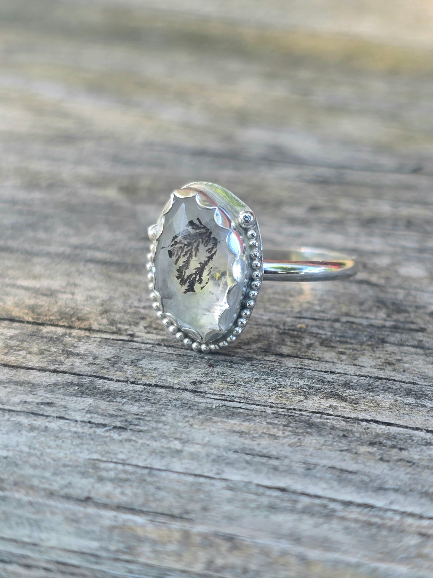 Dendrite Quartz Ring (Size 8.75)